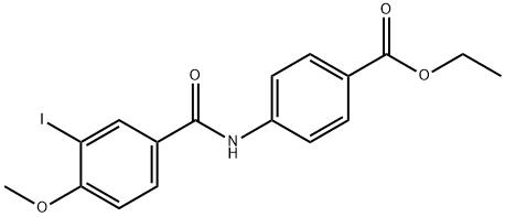 ethyl 4-[(3-iodo-4-methoxybenzoyl)amino]benzoate Struktur