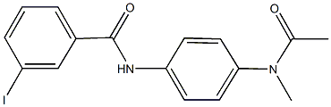 N-{4-[acetyl(methyl)amino]phenyl}-3-iodobenzamide Struktur