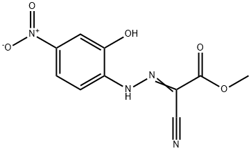 methyl cyano({2-hydroxy-4-nitrophenyl}hydrazono)acetate Struktur