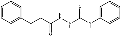 N-phenyl-2-(3-phenylpropanoyl)hydrazinecarboxamide Struktur