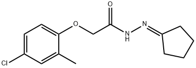 2-(4-chloro-2-methylphenoxy)-N'-cyclopentylideneacetohydrazide Struktur