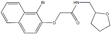 2-[(1-bromo-2-naphthyl)oxy]-N-(tetrahydro-2-furanylmethyl)acetamide Struktur