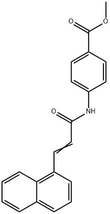 methyl 4-{[3-(1-naphthyl)acryloyl]amino}benzoate Struktur