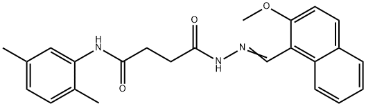 N-(2,5-dimethylphenyl)-4-{2-[(2-methoxy-1-naphthyl)methylene]hydrazino}-4-oxobutanamide Struktur