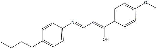 3-[(4-butylphenyl)imino]-1-(4-methoxyphenyl)-1-propen-1-ol Struktur