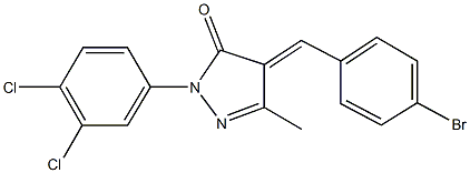 4-(4-bromobenzylidene)-2-(3,4-dichlorophenyl)-5-methyl-2,4-dihydro-3H-pyrazol-3-one Struktur