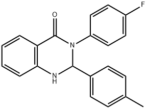 3-(4-fluorophenyl)-2-(4-methylphenyl)-2,3-dihydro-4(1H)-quinazolinone Struktur