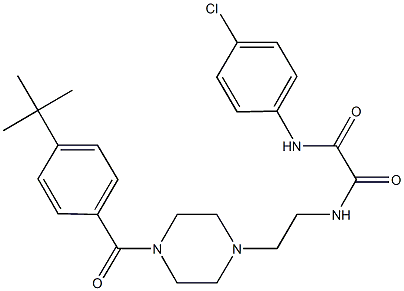 N~1~-{2-[4-(4-tert-butylbenzoyl)-1-piperazinyl]ethyl}-N~2~-(4-chlorophenyl)ethanediamide Struktur