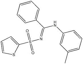 N-[phenyl(3-toluidino)methylene]-2-thiophenesulfonamide Struktur