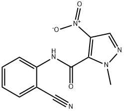 N-(2-cyanophenyl)-4-nitro-1-methyl-1H-pyrazole-5-carboxamide Struktur