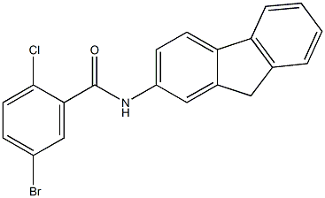 5-bromo-2-chloro-N-(9H-fluoren-2-yl)benzamide Struktur