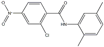 2-chloro-N-(2,5-dimethylphenyl)-4-nitrobenzamide Struktur