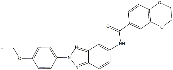 N-[2-(4-ethoxyphenyl)-2H-1,2,3-benzotriazol-5-yl]-2,3-dihydro-1,4-benzodioxine-6-carboxamide Struktur