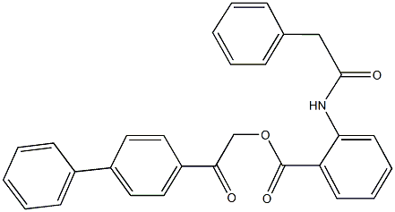 2-[1,1'-biphenyl]-4-yl-2-oxoethyl 2-[(phenylacetyl)amino]benzoate Struktur