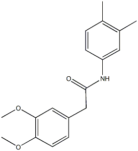 2-(3,4-dimethoxyphenyl)-N-(3,4-dimethylphenyl)acetamide Struktur