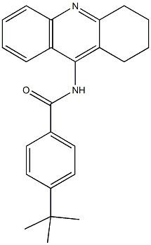 4-tert-butyl-N-(1,2,3,4-tetrahydro-9-acridinyl)benzamide Struktur