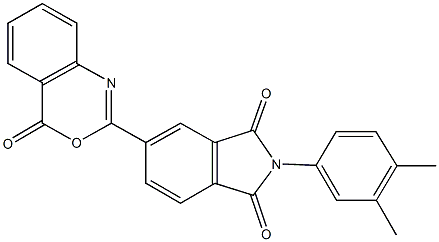 2-(3,4-dimethylphenyl)-5-(4-oxo-4H-3,1-benzoxazin-2-yl)-1H-isoindole-1,3(2H)-dione Struktur