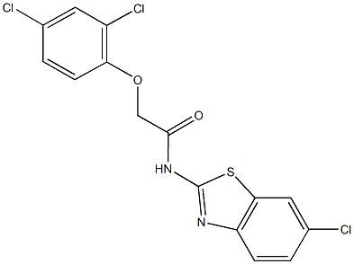 N-(6-chloro-1,3-benzothiazol-2-yl)-2-(2,4-dichlorophenoxy)acetamide Struktur