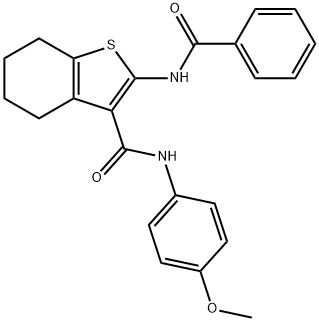 2-(benzoylamino)-N-(4-methoxyphenyl)-4,5,6,7-tetrahydro-1-benzothiophene-3-carboxamide Struktur