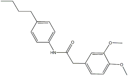 N-(4-butylphenyl)-2-(3,4-dimethoxyphenyl)acetamide Struktur