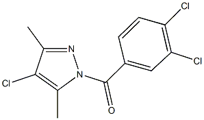 4-chloro-1-(3,4-dichlorobenzoyl)-3,5-dimethyl-1H-pyrazole Struktur