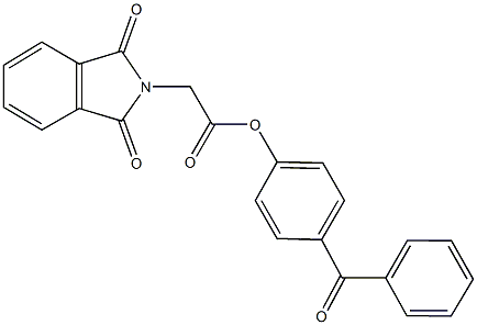 4-benzoylphenyl (1,3-dioxo-1,3-dihydro-2H-isoindol-2-yl)acetate Struktur