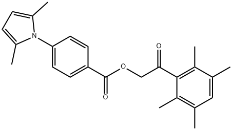 2-oxo-2-(2,3,5,6-tetramethylphenyl)ethyl 4-(2,5-dimethyl-1H-pyrrol-1-yl)benzoate Struktur