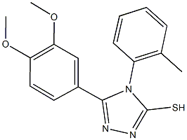 5-(3,4-dimethoxyphenyl)-4-(2-methylphenyl)-4H-1,2,4-triazol-3-yl hydrosulfide Struktur