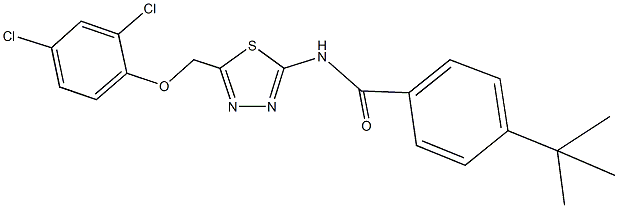 4-tert-butyl-N-{5-[(2,4-dichlorophenoxy)methyl]-1,3,4-thiadiazol-2-yl}benzamide Struktur