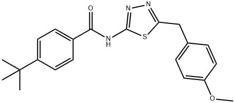 4-tert-butyl-N-[5-(4-methoxybenzyl)-1,3,4-thiadiazol-2-yl]benzamide Struktur