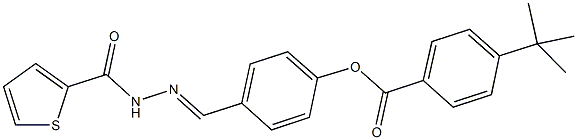 4-[2-(2-thienylcarbonyl)carbohydrazonoyl]phenyl 4-tert-butylbenzoate Struktur