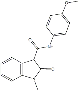 N-(4-methoxyphenyl)-1-methyl-2-oxo-3-indolinecarboxamide Struktur