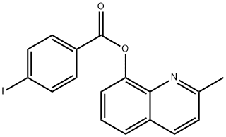 2-methyl-8-quinolinyl 4-iodobenzoate Struktur