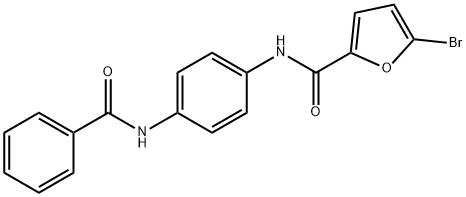 N-[4-(benzoylamino)phenyl]-5-bromo-2-furamide Struktur