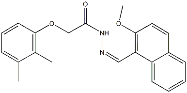 2-(2,3-dimethylphenoxy)-N'-[(2-methoxy-1-naphthyl)methylene]acetohydrazide Struktur