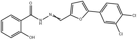 N'-{[5-(3,4-dichlorophenyl)-2-furyl]methylene}-2-hydroxybenzohydrazide Struktur