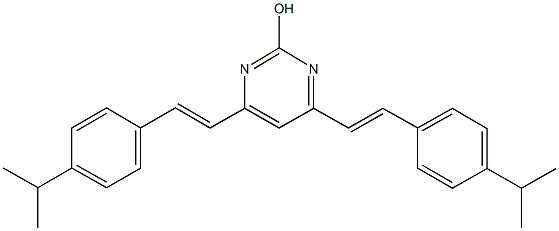 4,6-bis[2-(4-isopropylphenyl)vinyl]-2-pyrimidinol Struktur