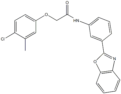 N-[3-(1,3-benzoxazol-2-yl)phenyl]-2-(4-chloro-3-methylphenoxy)acetamide Struktur