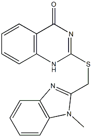 2-{[(1-methyl-1H-benzimidazol-2-yl)methyl]sulfanyl}-4(1H)-quinazolinone Structure