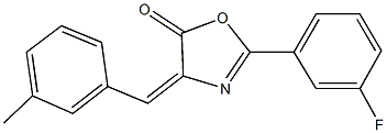 2-(3-fluorophenyl)-4-(3-methylbenzylidene)-1,3-oxazol-5(4H)-one Struktur