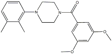 1-(3,5-dimethoxybenzoyl)-4-(2,3-dimethylphenyl)piperazine Struktur