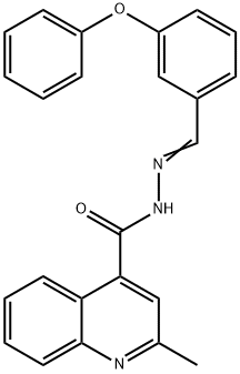 2-methyl-N'-(3-phenoxybenzylidene)-4-quinolinecarbohydrazide Struktur