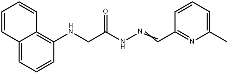 N'-[(6-methyl-2-pyridinyl)methylene]-2-(1-naphthylamino)acetohydrazide Struktur