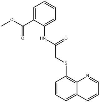 methyl 2-{[(8-quinolinylsulfanyl)acetyl]amino}benzoate Struktur