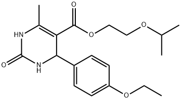 2-isopropoxyethyl 4-(4-ethoxyphenyl)-6-methyl-2-oxo-1,2,3,4-tetrahydro-5-pyrimidinecarboxylate Struktur