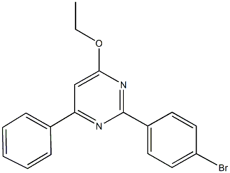 2-(4-bromophenyl)-4-ethoxy-6-phenylpyrimidine Struktur