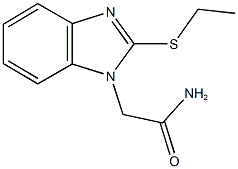 2-[2-(ethylsulfanyl)-1H-benzimidazol-1-yl]acetamide Struktur