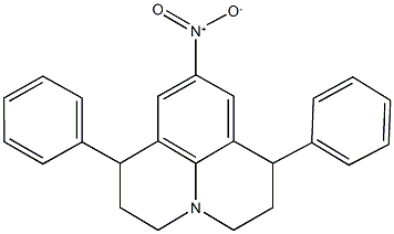 9-nitro-1,7-diphenyl-2,3,6,7-tetrahydro-1H,5H-pyrido[3,2,1-ij]quinoline Struktur