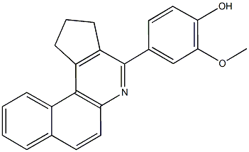 4-(2,3-dihydro-1H-benzo[f]cyclopenta[c]quinolin-4-yl)-2-methoxyphenol Struktur