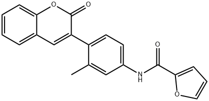 N-[3-methyl-4-(2-oxo-2H-chromen-3-yl)phenyl]-2-furamide Struktur